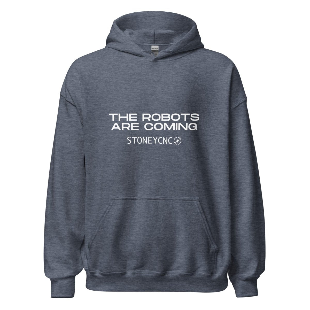 Stoney CNC The Robots Are Coming Hoodie (unisex) - Heather Sport Dark Navy - AI Store