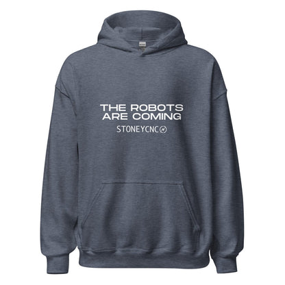 Stoney CNC The Robots Are Coming Hoodie (unisex) - Heather Sport Dark Navy - AI Store