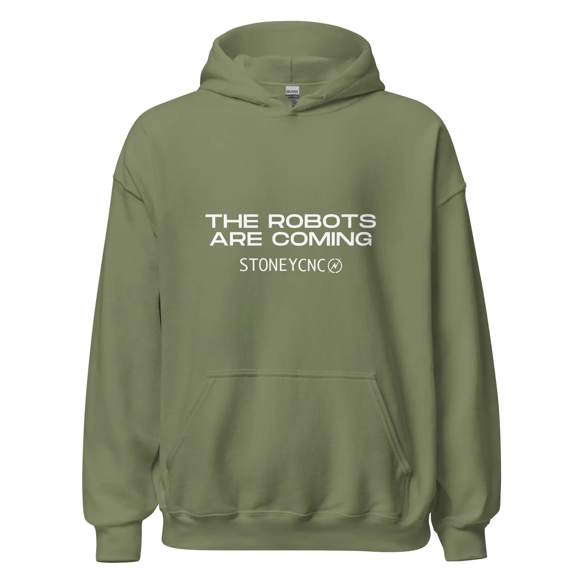 Stoney CNC The Robots Are Coming Hoodie (unisex) - Military Green / M