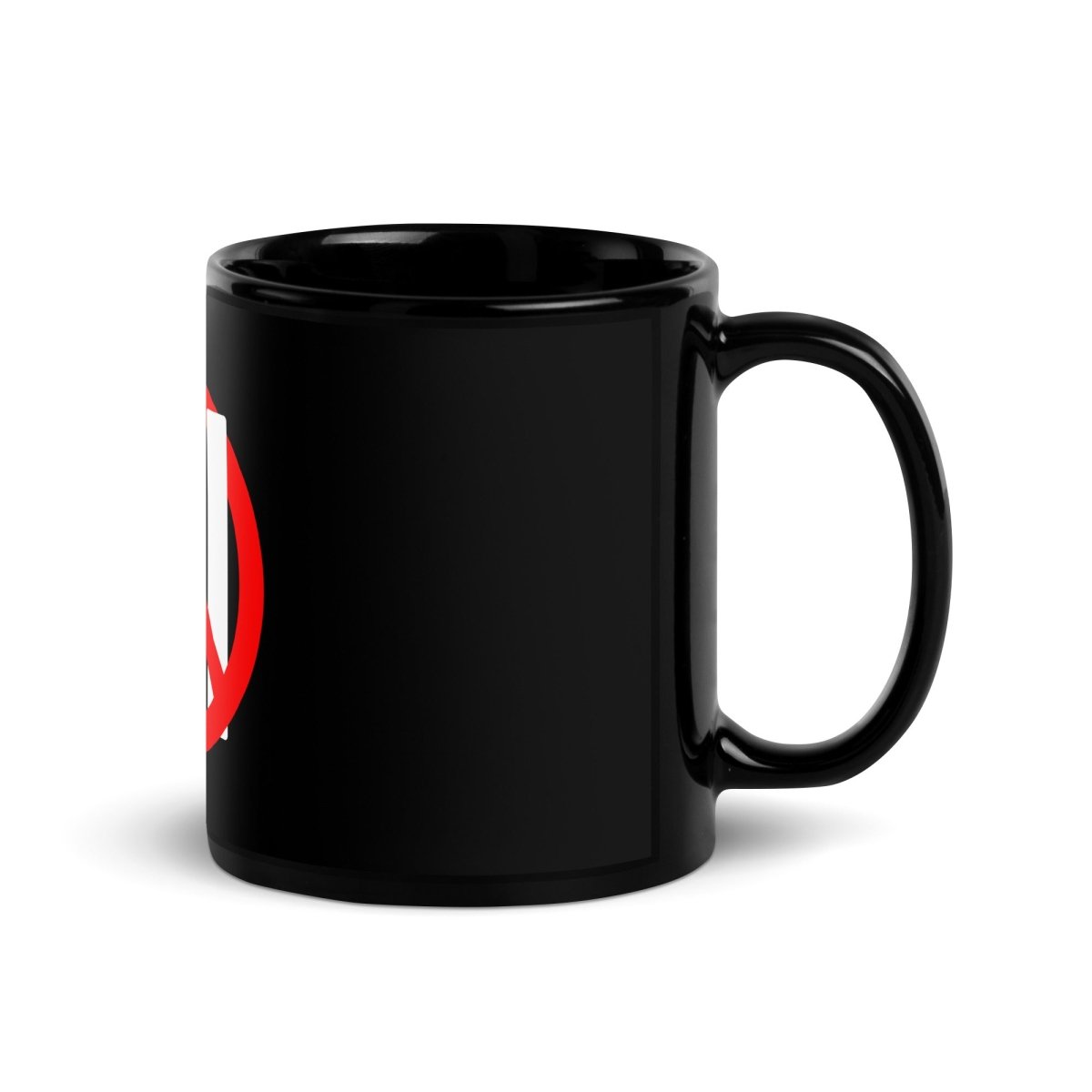 Stop AI Black Glossy Mug - 11 oz - AI Store