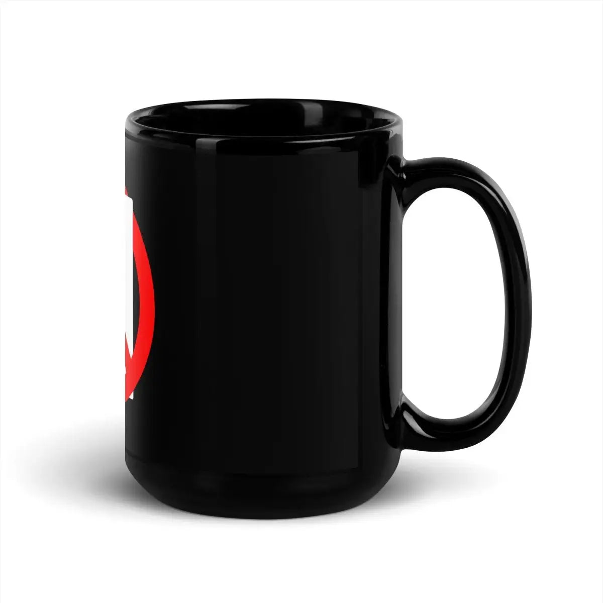 Stop AI Black Glossy Mug