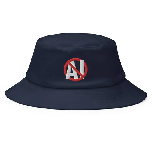 The Stop Ai Hat Navy.