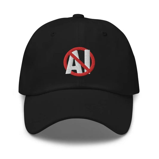 Stop AI Embroidered Cap - Black