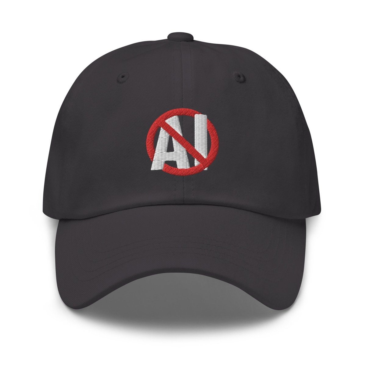 Stop AI Embroidered Cap - Dark Grey - AI Store