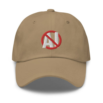 Stop AI Embroidered Cap - Khaki - AI Store