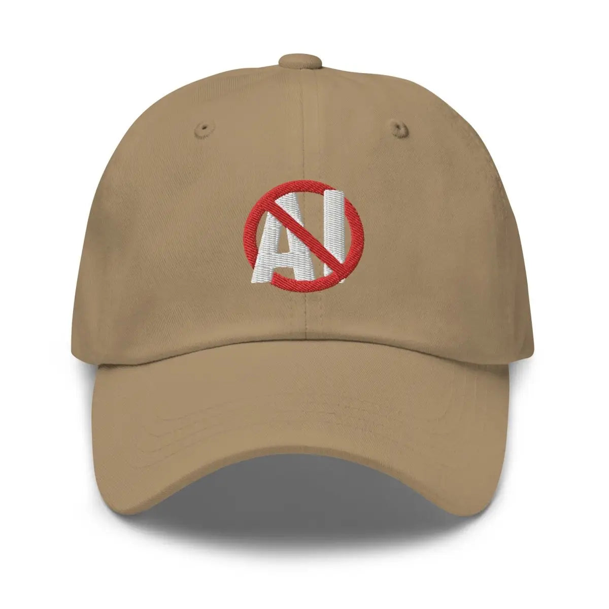 Stop AI Embroidered Cap - Khaki