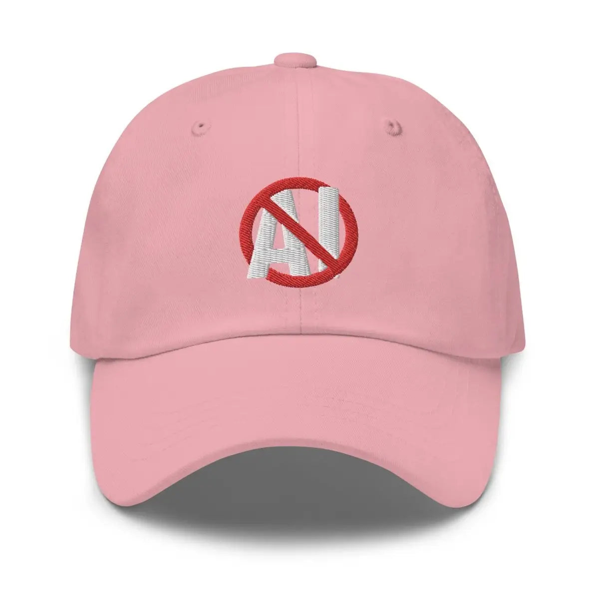 Stop AI Embroidered Cap - Pink