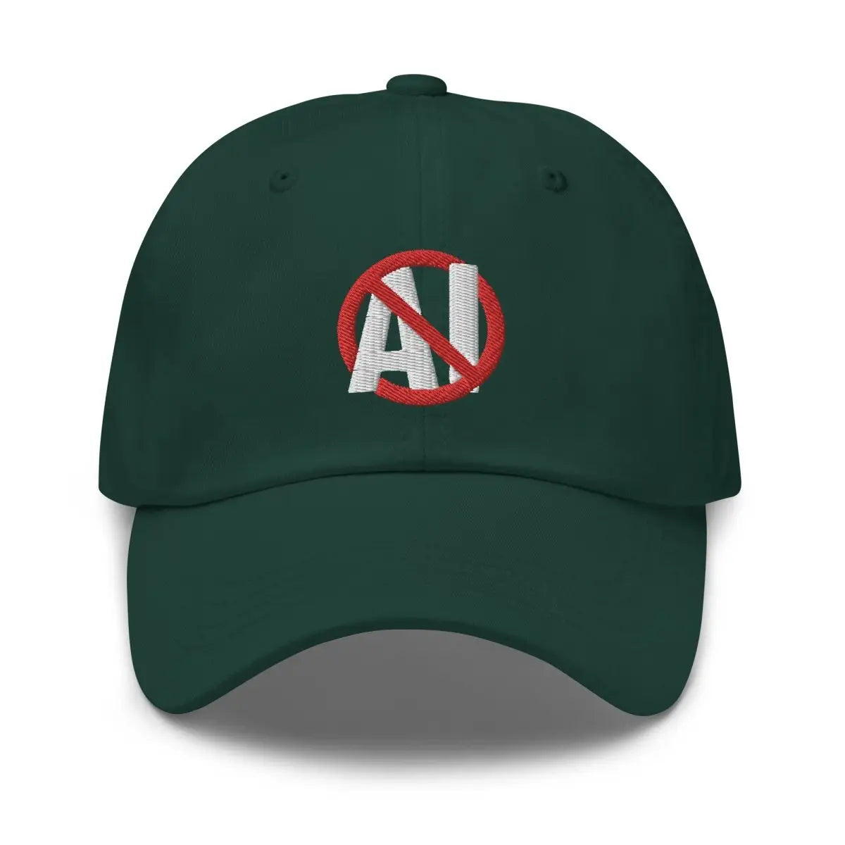 Stop AI Embroidered Cap - Spruce