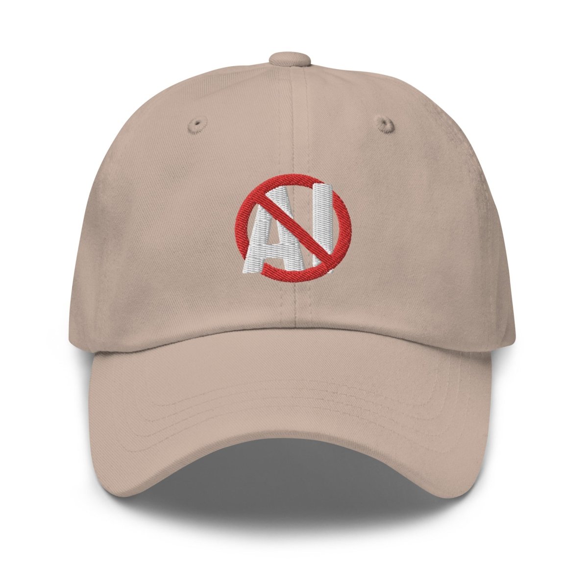 Stop AI Embroidered Cap - Stone - AI Store