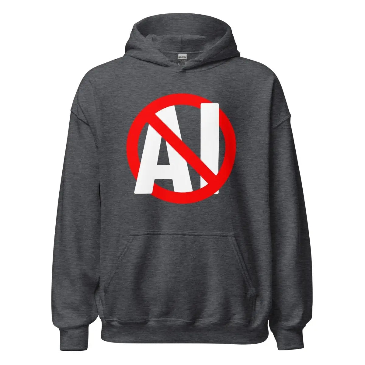 Stop AI Hoodie (unisex) - Dark Heather / M