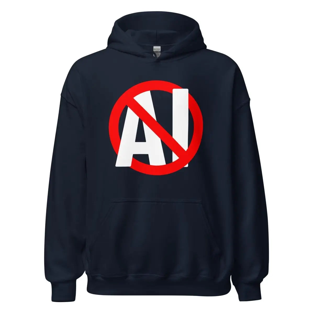 Stop AI Hoodie (unisex) - Navy / M