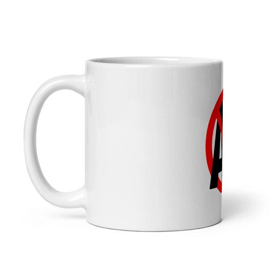 The Stop Ai in Black on White Glossy Mug.