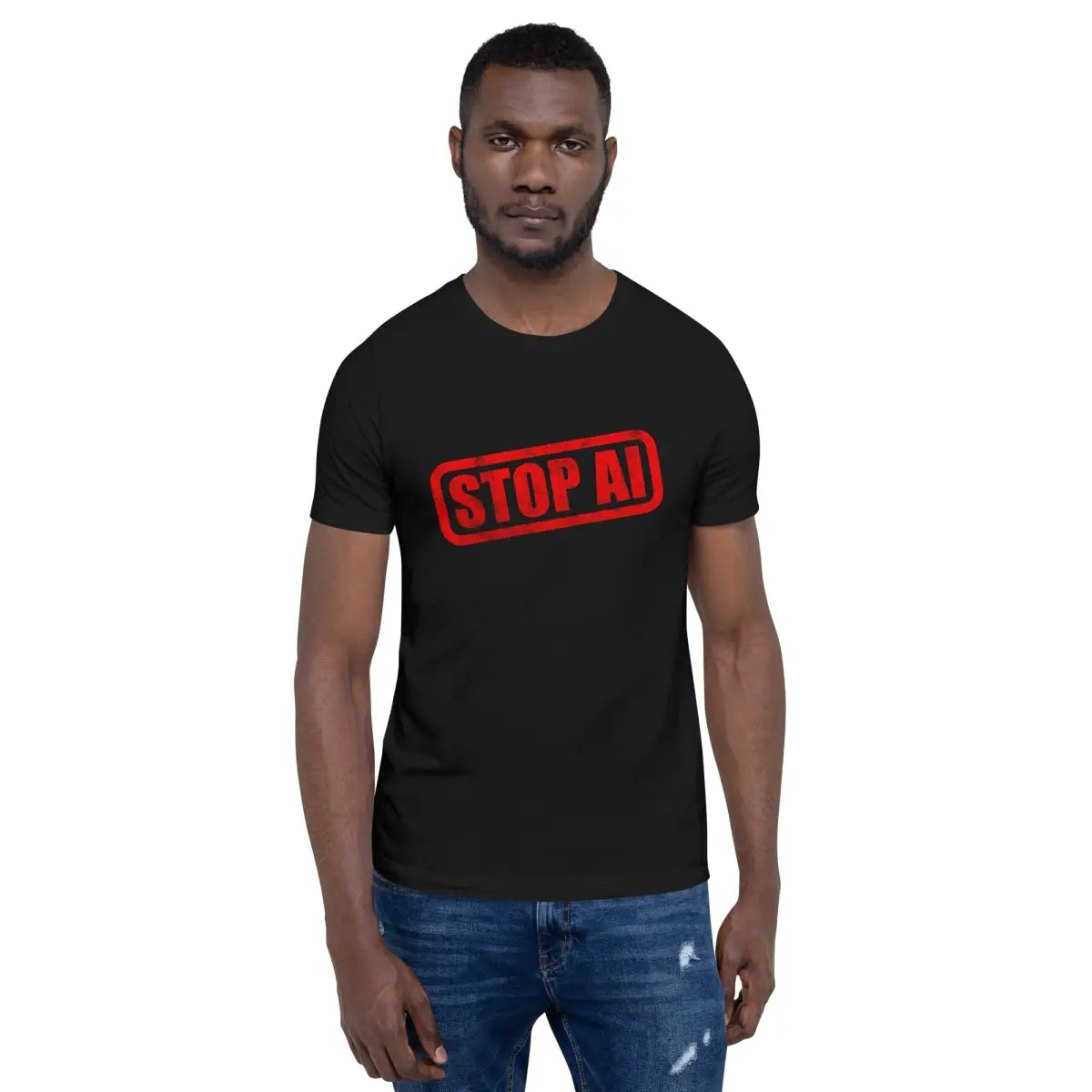 STOP AI Stamp T-Shirt (unisex)