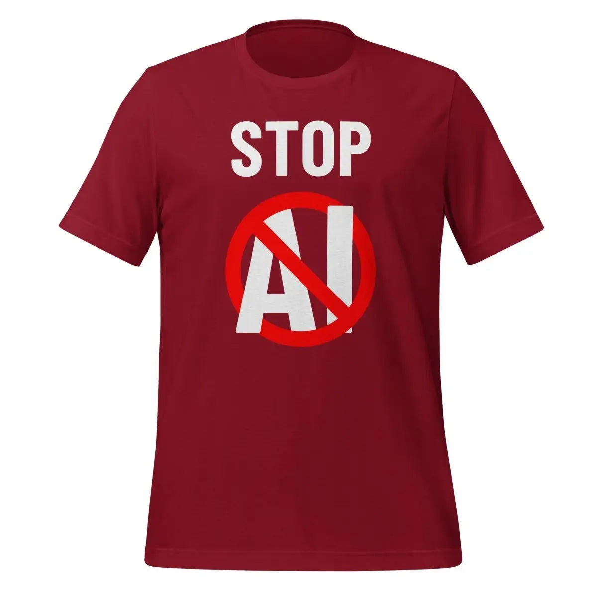 Stop AI T-Shirt 2 (unisex) - Cardinal / M