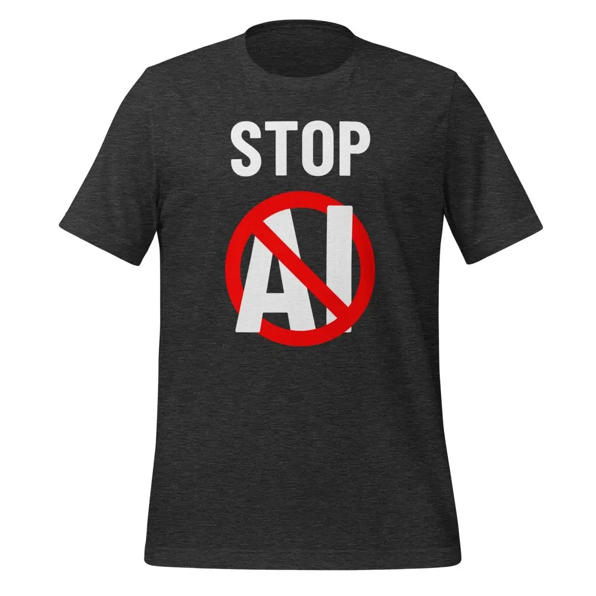 Stop AI T-Shirt 2 (unisex) - Dark Grey Heather / M