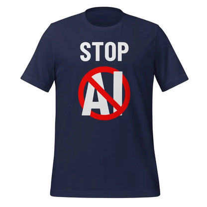 Stop AI T-Shirt 2 (unisex) - Navy / M