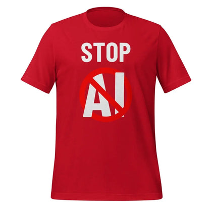 Stop AI T-Shirt 2 (unisex) - Red / M