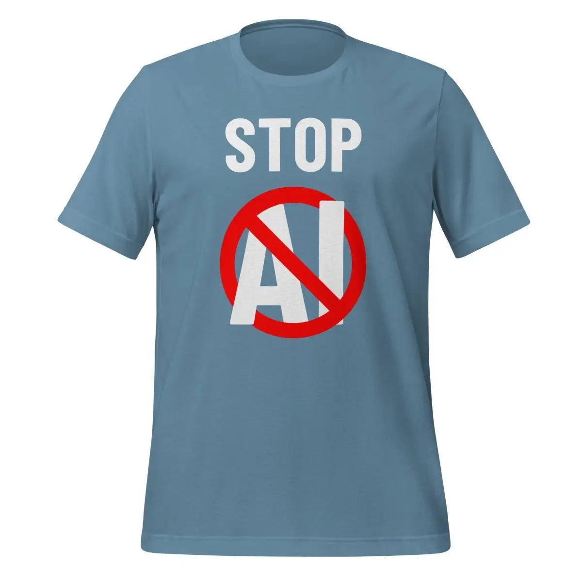 Stop AI T-Shirt 2 (unisex) - Steel Blue / M