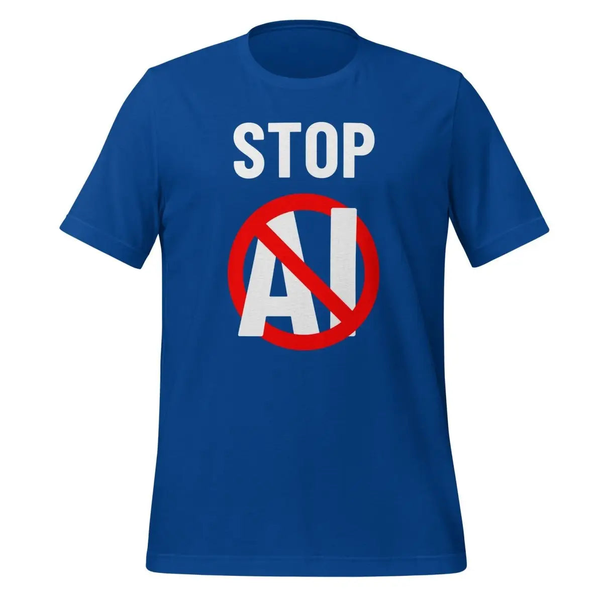 Stop AI T-Shirt 2 (unisex) - True Royal / M