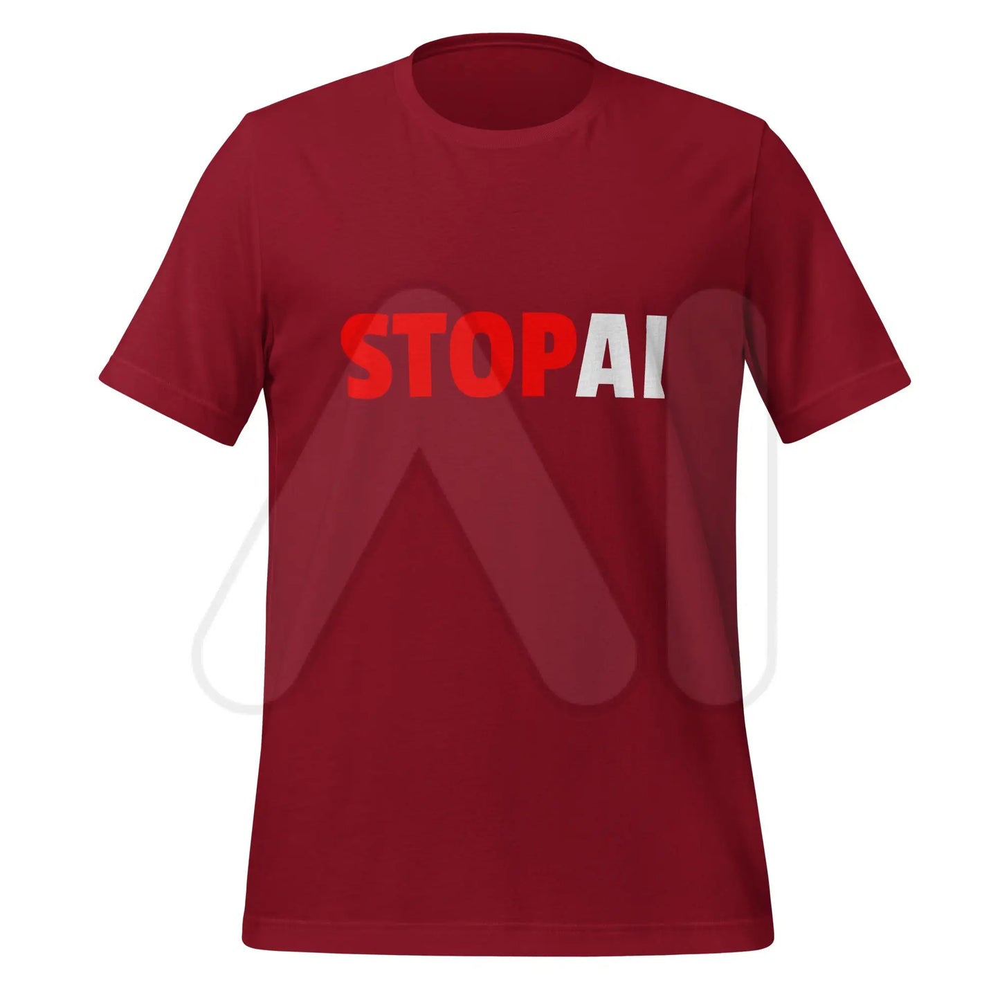 Stop AI T-Shirt 3 (unisex) - Cardinal / M