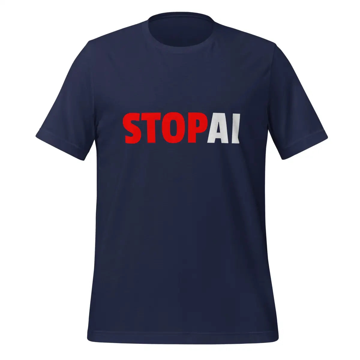 Stop AI T-Shirt 3 (unisex) - Navy / M