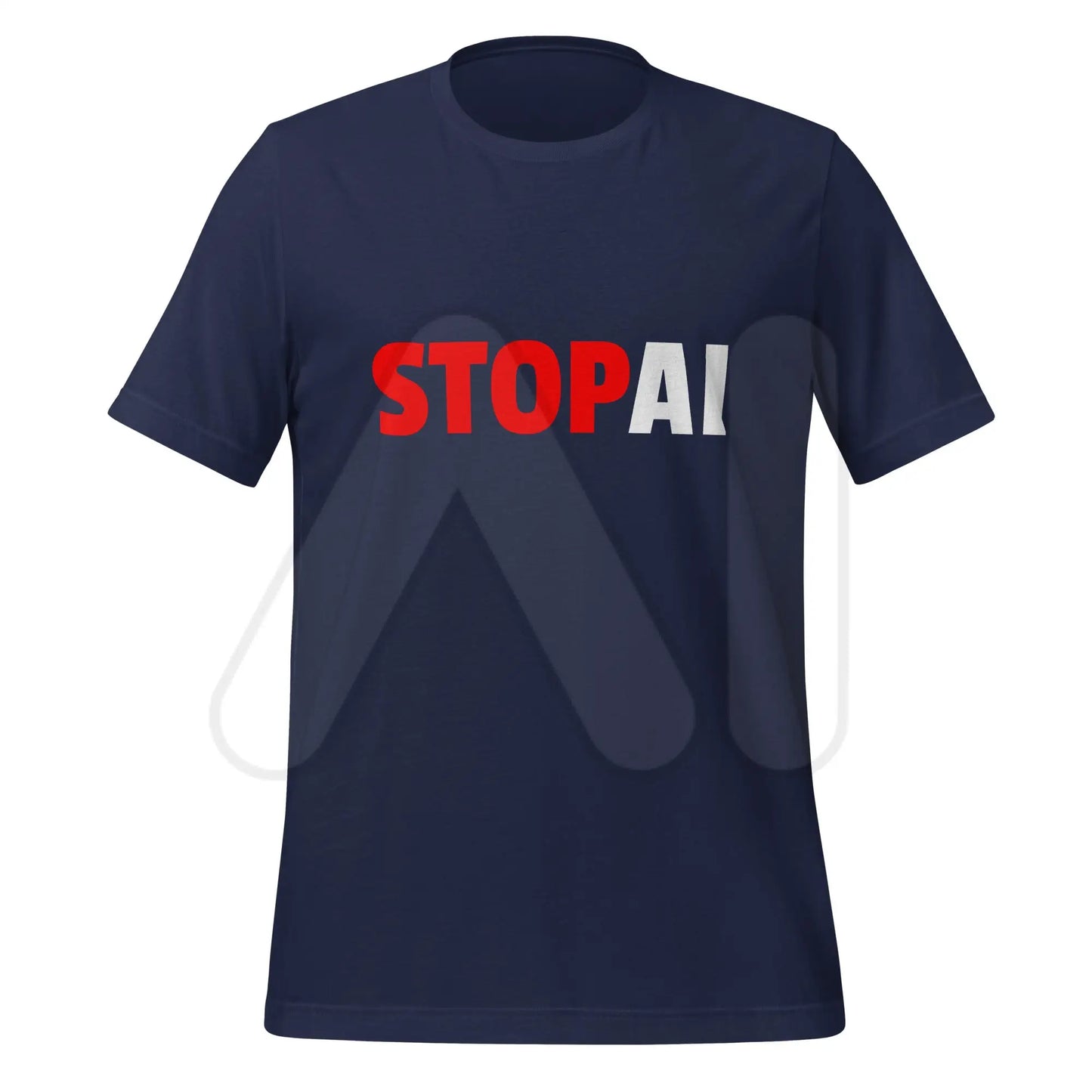 Stop AI T-Shirt 3 (unisex) - Navy / M