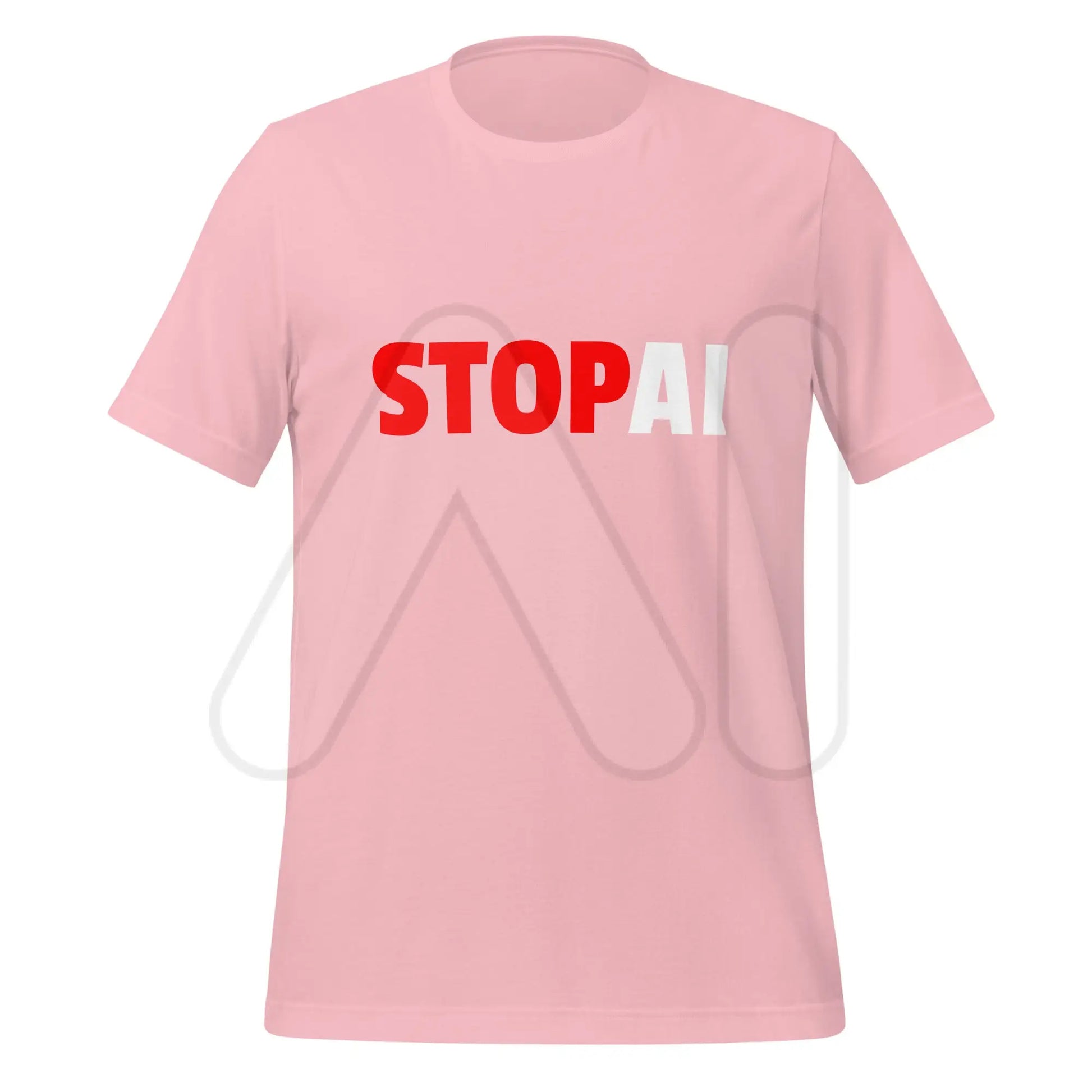 Stop AI T-Shirt 3 (unisex) - Pink / M