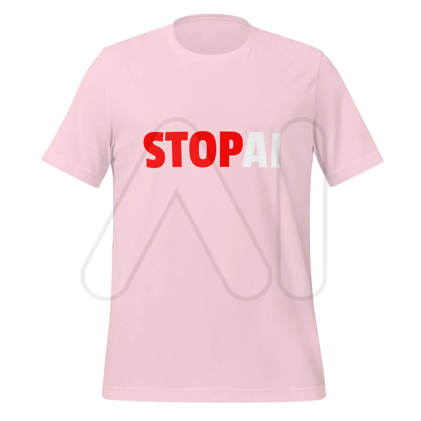 Stop AI T-Shirt 3 (unisex) - Soft Pink / M