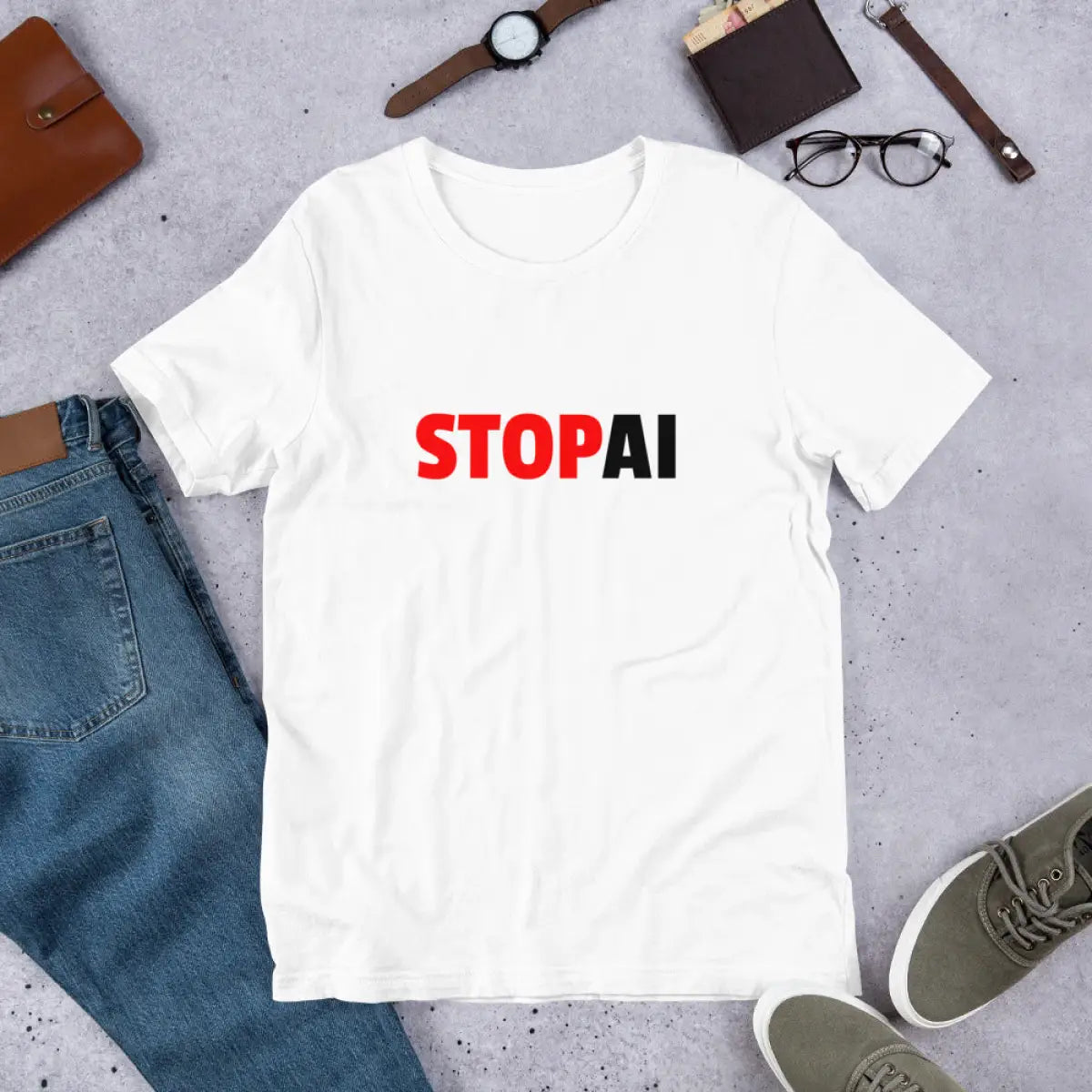 Stop AI T-Shirt 4 (unisex)