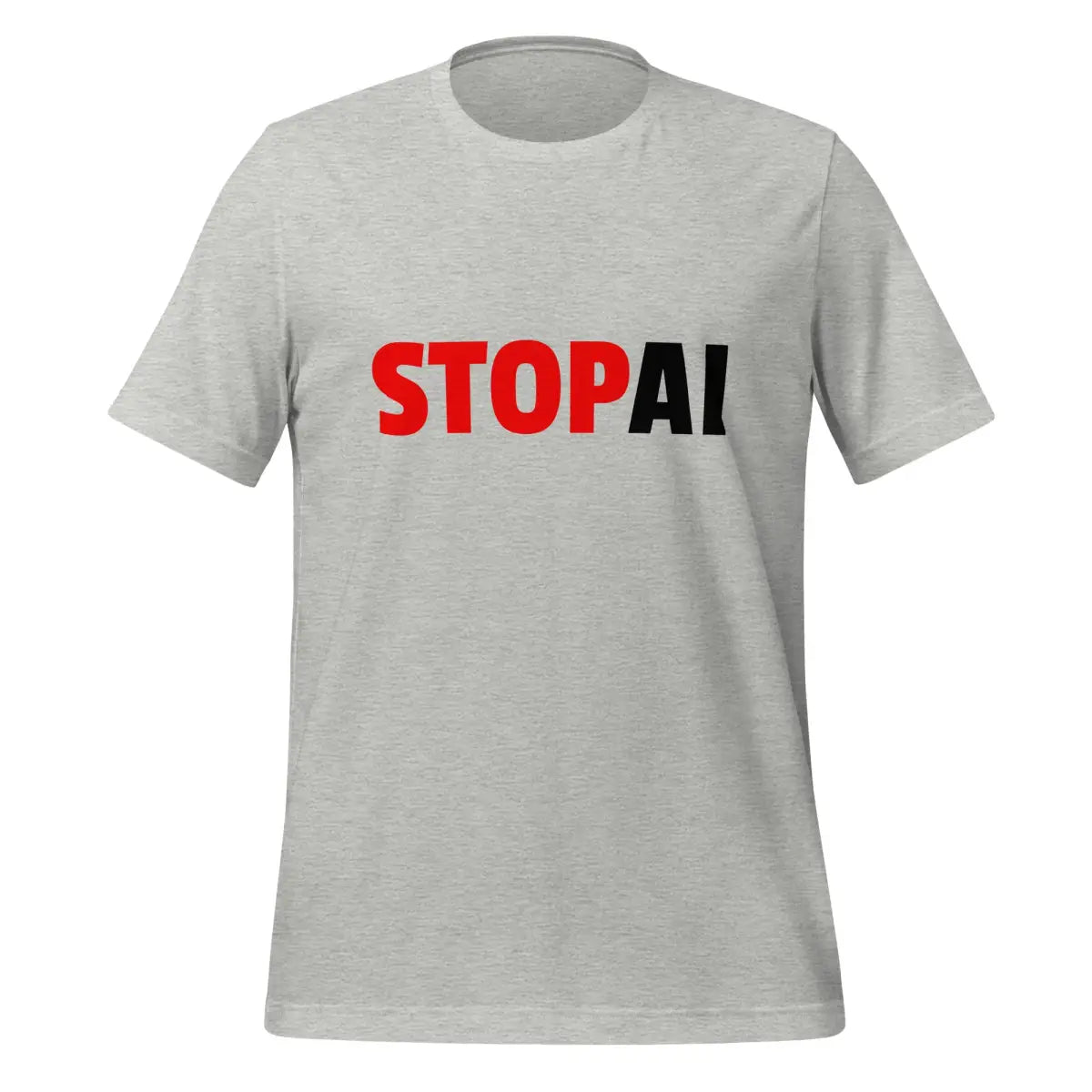 Stop AI T-Shirt 4 (unisex) - Athletic Heather / M