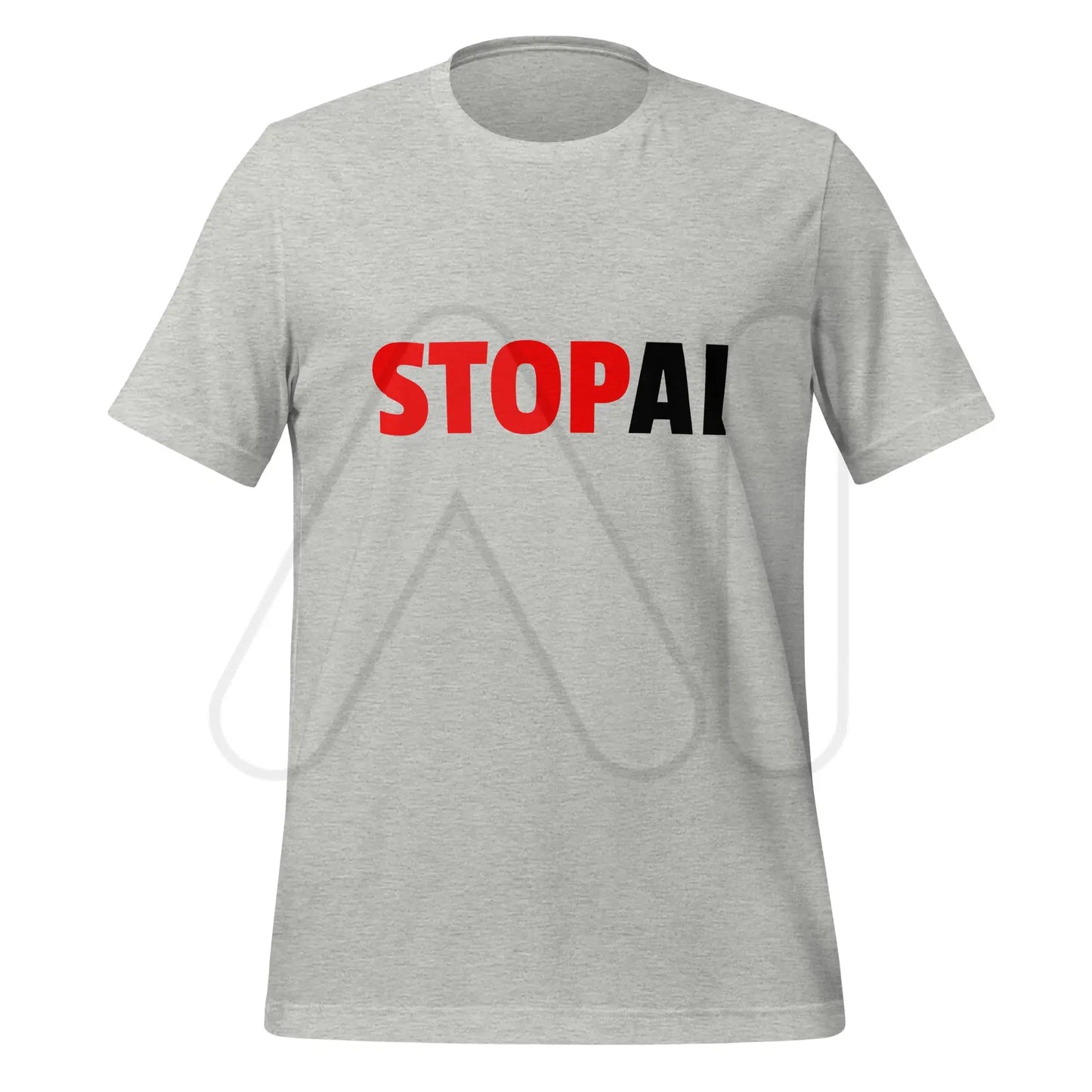 Stop AI T-Shirt 4 (unisex) - Athletic Heather / M