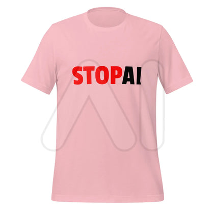 Stop AI T-Shirt 4 (unisex) - Pink / M