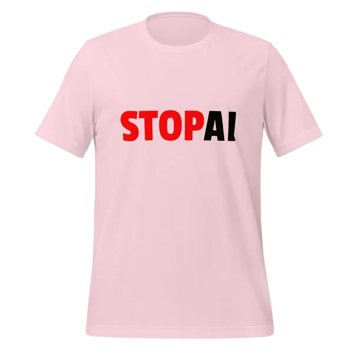 Stop AI T-Shirt 4 (unisex) - Soft Pink / M