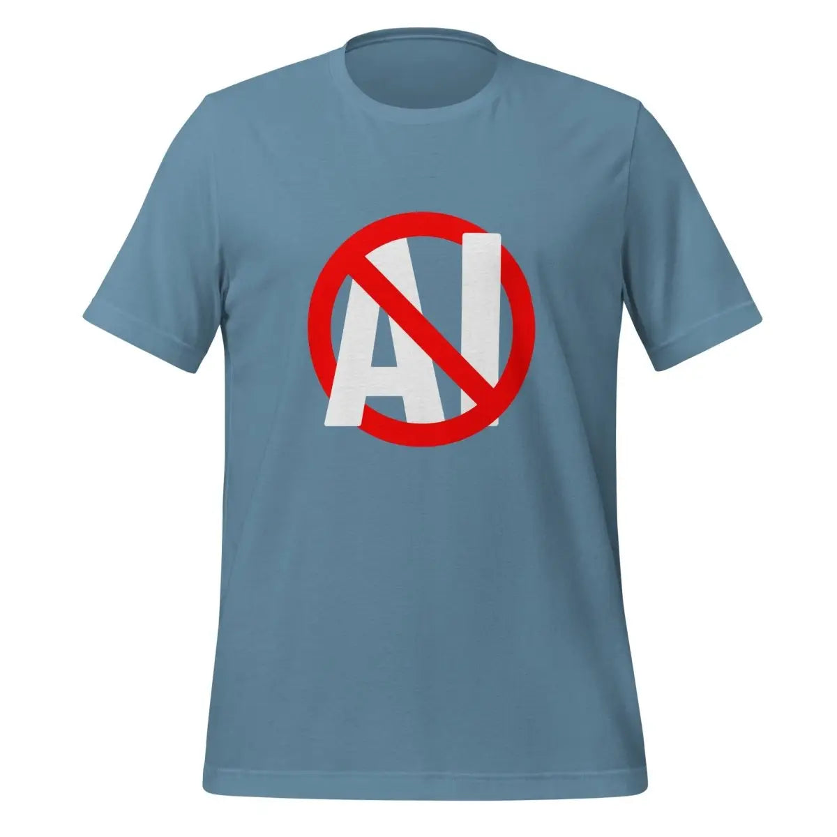 Stop AI T-Shirt (unisex) - Steel Blue / M