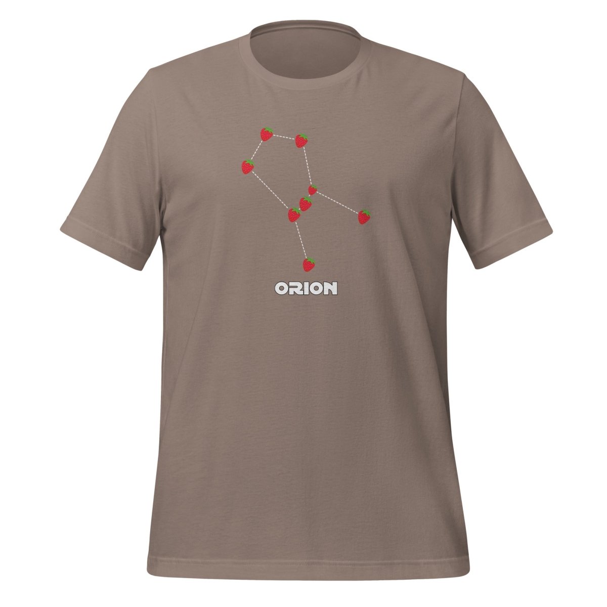 Strawberries Orion Constellation T-Shirt 3 (unisex) - Pebble - AI Store