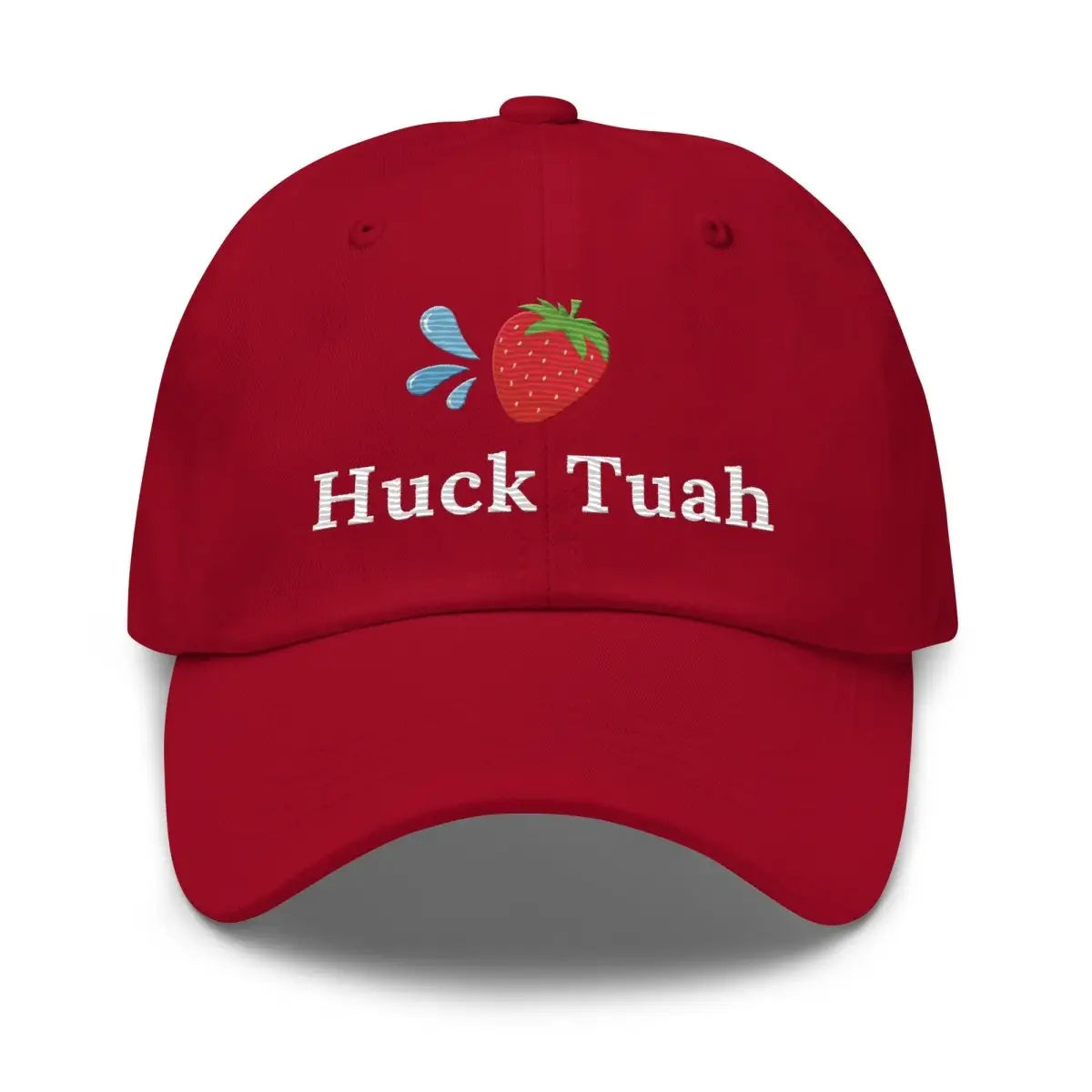 Strawberry Huck Tuah True-Color Embroidered Cap - Cranberry