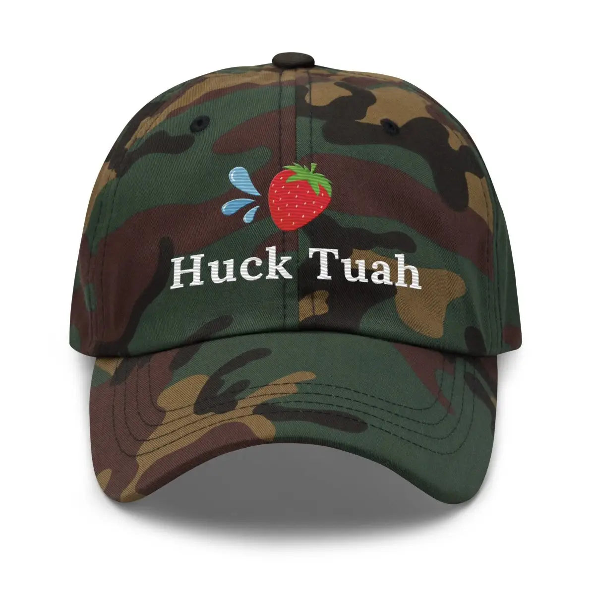 Strawberry Huck Tuah True-Color Embroidered Cap - Green Camo