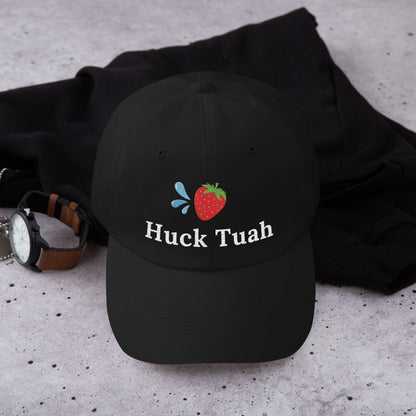 Strawberry Huck Tuah True - Color Embroidered Cap - Black - AI Store