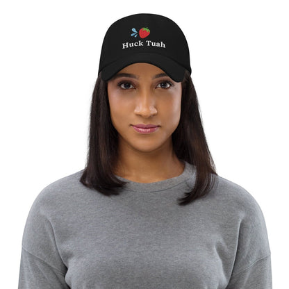 Strawberry Huck Tuah True - Color Embroidered Cap - Black - AI Store