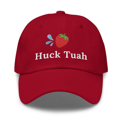 Strawberry Huck Tuah True - Color Embroidered Cap - Cranberry - AI Store