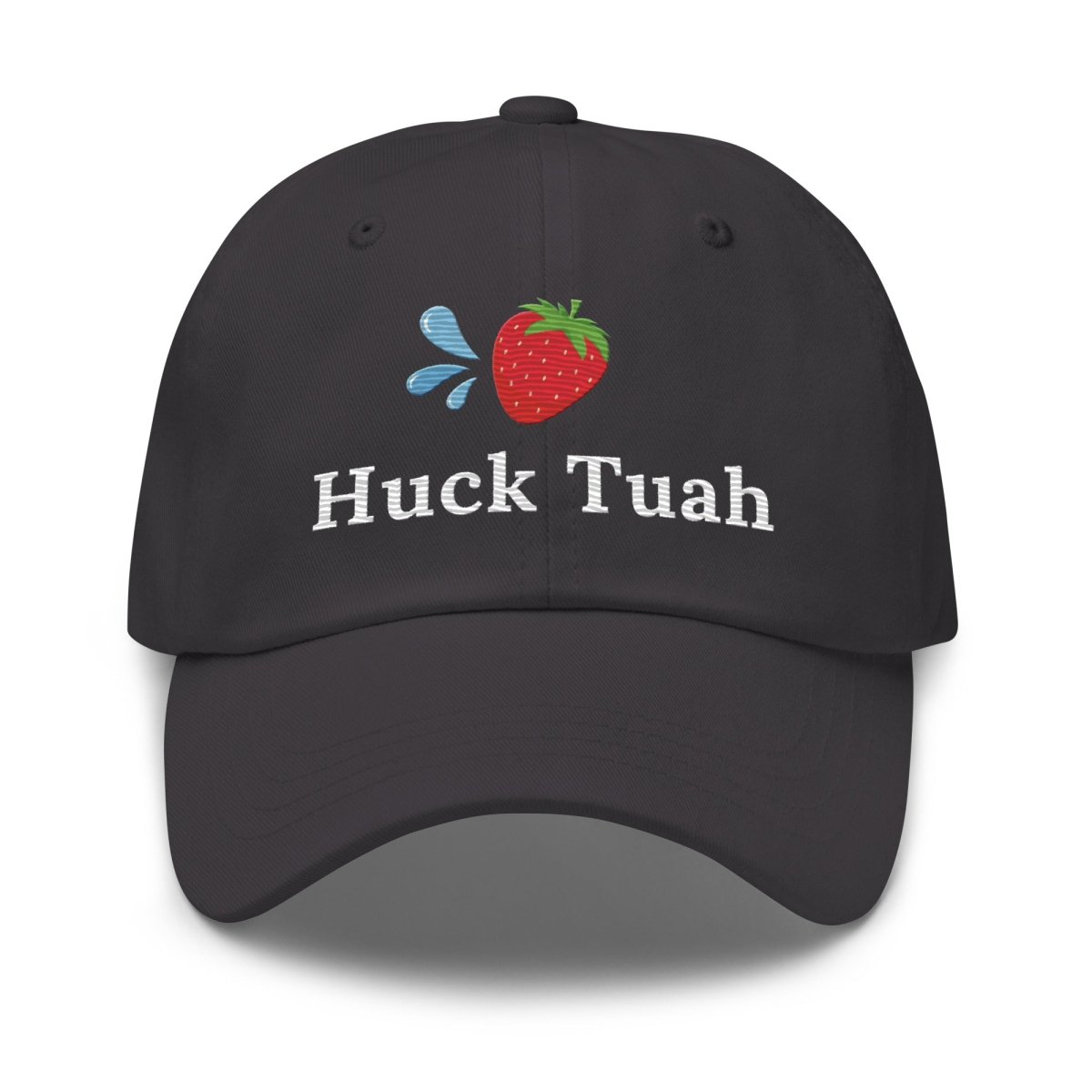 Strawberry Huck Tuah True - Color Embroidered Cap - Dark Grey - AI Store