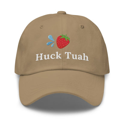 Strawberry Huck Tuah True - Color Embroidered Cap - Khaki - AI Store