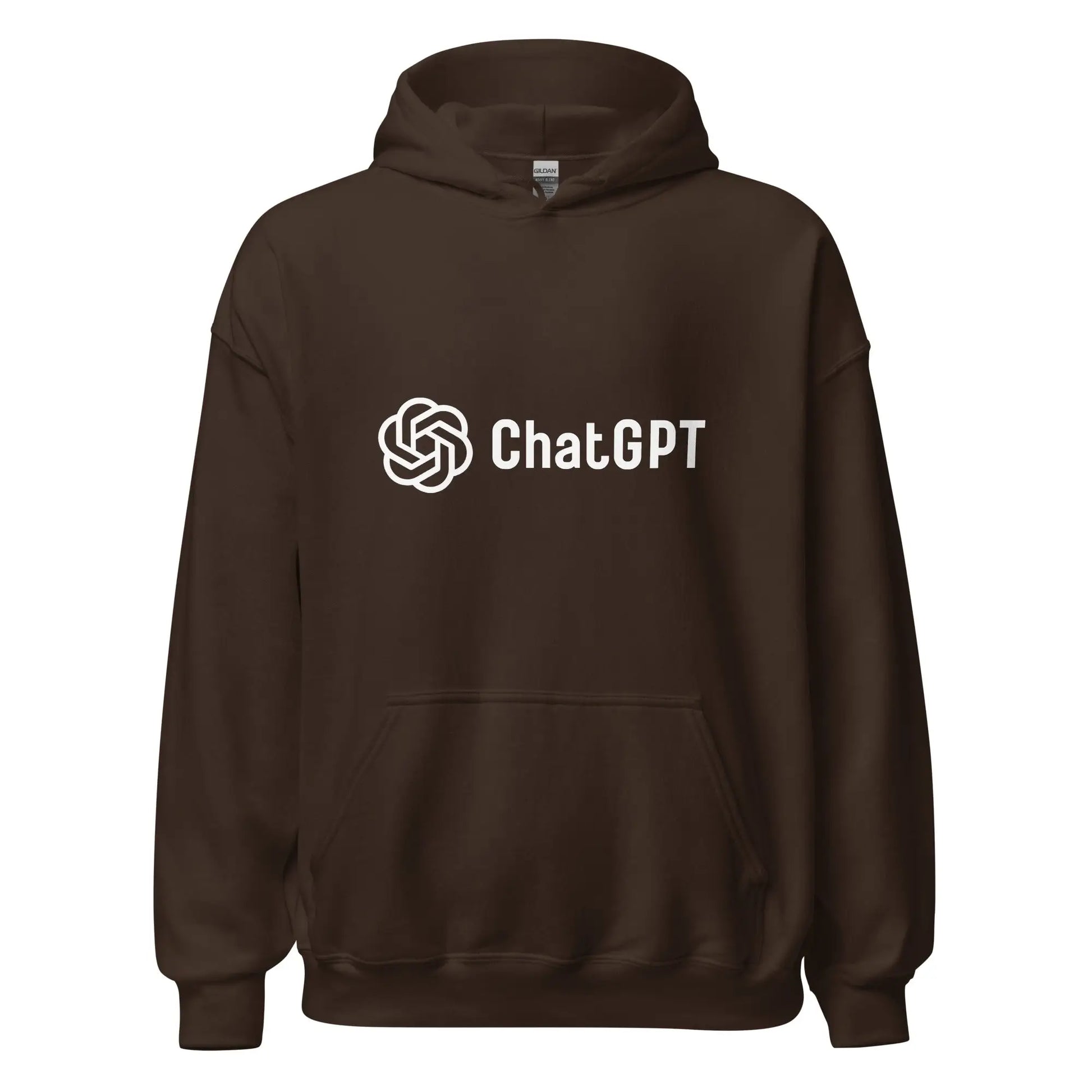 Stylized ChatGPT Logo Hoodie (unisex) - Dark Chocolate / M