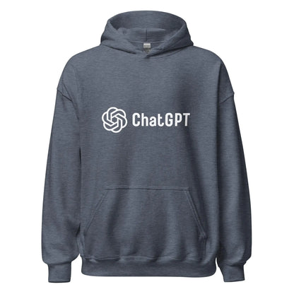 Stylized ChatGPT Logo Hoodie (unisex) - Heather Sport Dark Navy / M