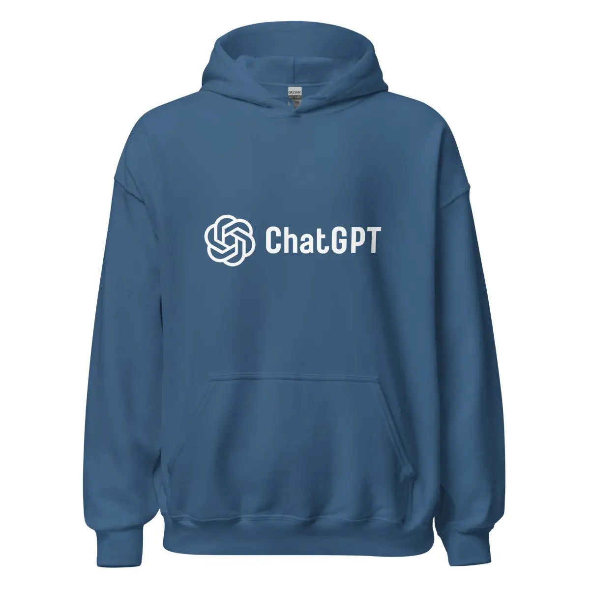 Stylized ChatGPT Logo Hoodie (unisex) - Indigo Blue / M