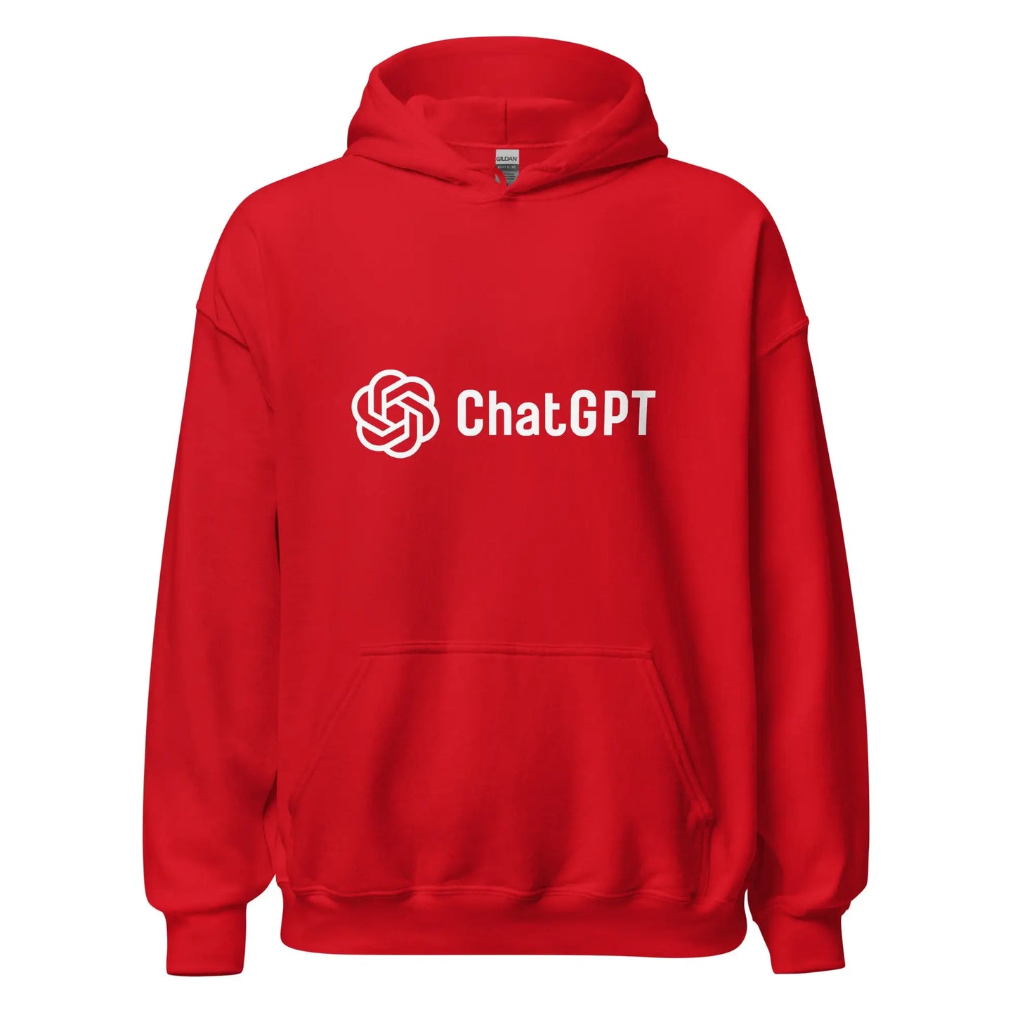 Stylized ChatGPT Logo Hoodie (unisex) - Red / M