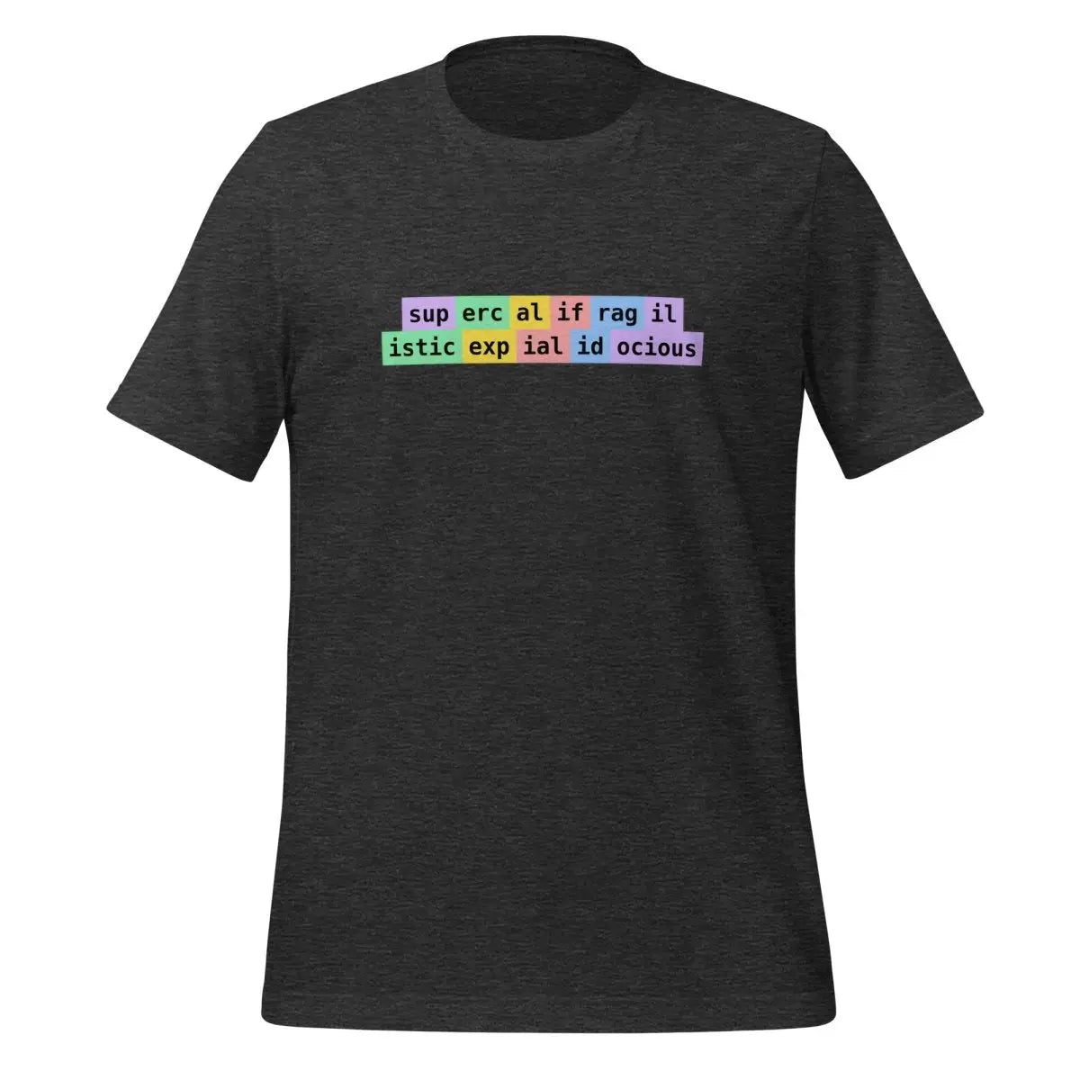 supercalifragilisticexpialidocious Tokens T-Shirt (unisex) - Dark Grey Heather / M