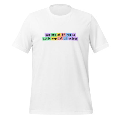 supercalifragilisticexpialidocious Tokens T-Shirt (unisex) - White - AI Store