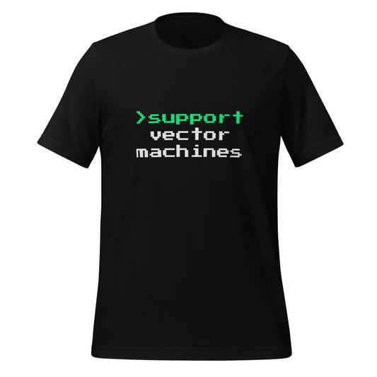 The > Support Vector Machines T-shirt (unisex) Black / m.