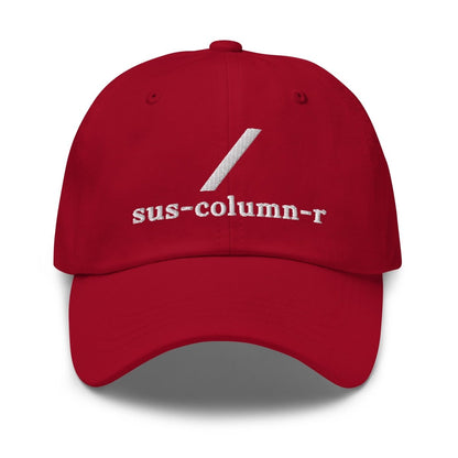 sus - column - r Grok Embroidered Cap - Cranberry - AI Store